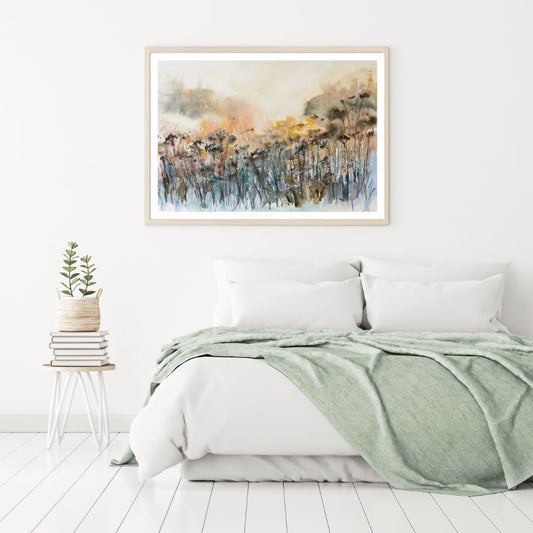 Colorful Flower Field Watercolor Painting Home Decor Premium Quality Poster Print Choose Your Sizes