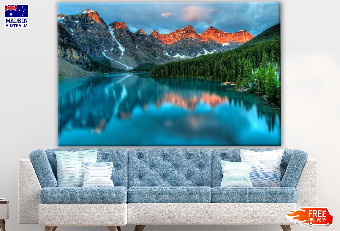 Moraine lake & Mountain in Banff National park Print 100% Australian Made