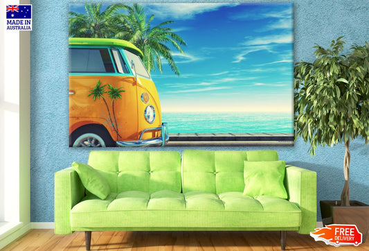 Volkswagen Van on Beach Photograph Print 100% Australian Made