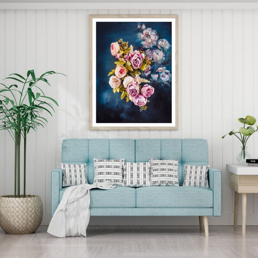 Colorful Flowers Oil Painting Home Decor Premium Quality Poster Print Choose Your Sizes