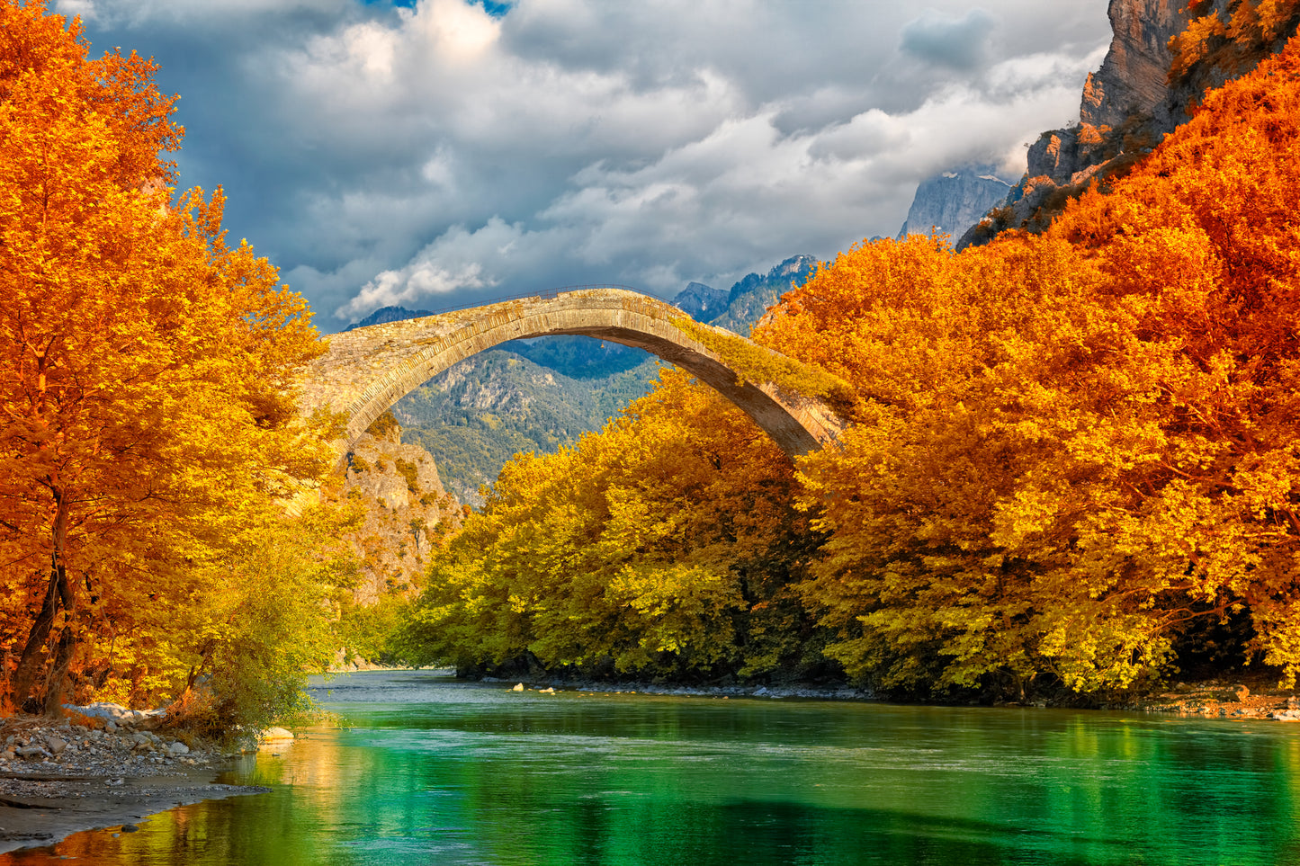 Lake & Autumn Forest Photograph Home Decor Premium Quality Poster Print Choose Your Sizes