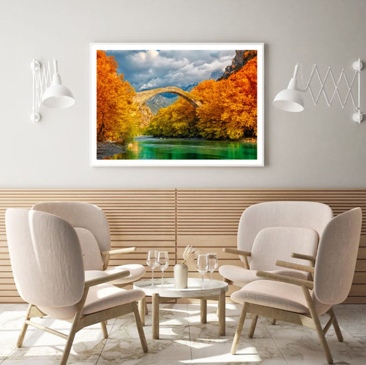 Lake & Autumn Forest Photograph Home Decor Premium Quality Poster Print Choose Your Sizes