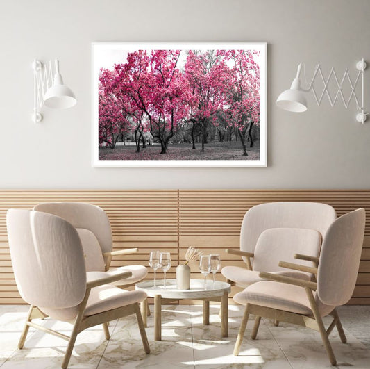 Pink Tree Forest Photograph Home Decor Premium Quality Poster Print Choose Your Sizes