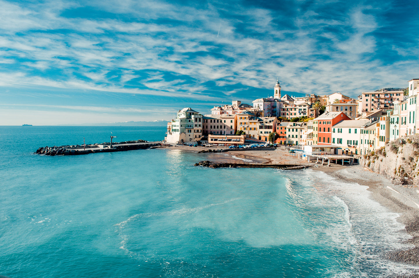 City Near Sea Scenery Photograph Home Decor Premium Quality Poster Print Choose Your Sizes