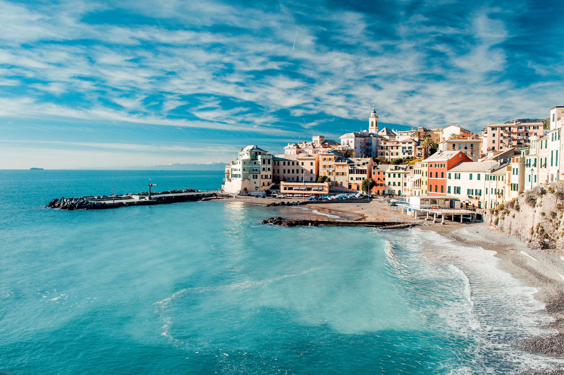 City Near Sea Scenery Photograph Home Decor Premium Quality Poster Print Choose Your Sizes