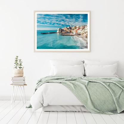 City Near Sea Scenery Photograph Home Decor Premium Quality Poster Print Choose Your Sizes