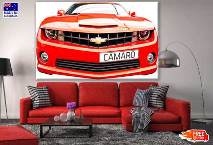 Red Camaro Car Watercolor Painting Print 100% Australian Made