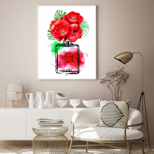 Perfume Watercolor Paint Home Decor Premium Quality Poster Print Choose Your Sizes