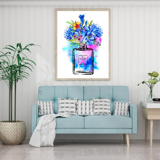 Perfume Watercolor Paint Home Decor Premium Quality Poster Print Choose Your Sizes