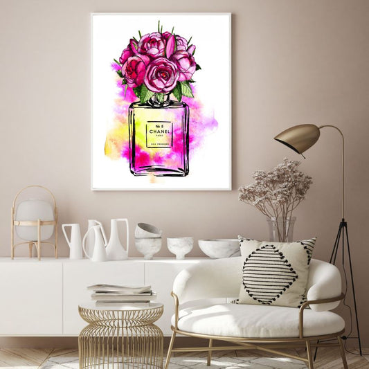 Perfume Watercolor Paint Home Decor Premium Quality Poster Print Choose Your Sizes