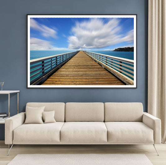 Wooden Pier Over Sea Photograph Home Decor Premium Quality Poster Print Choose Your Sizes