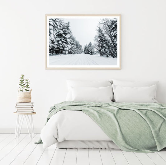 Snow Covered Forest Photograph Home Decor Premium Quality Poster Print Choose Your Sizes