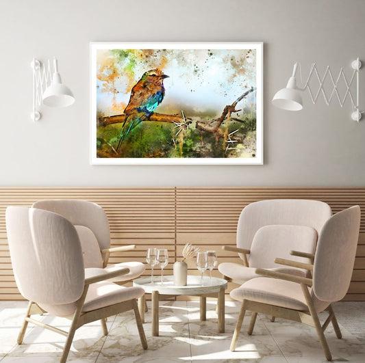 Bird Watercolor Painting Home Decor Premium Quality Poster Print Choose Your Sizes