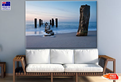 Groyne on Shore in the Evening Print 100% Australian Made