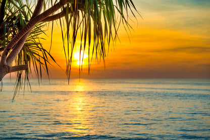 Sunset Sea Scenery Photograph Home Decor Premium Quality Poster Print Choose Your Sizes