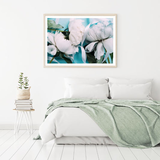 White Flowers Closeup Photograph Home Decor Premium Quality Poster Print Choose Your Sizes