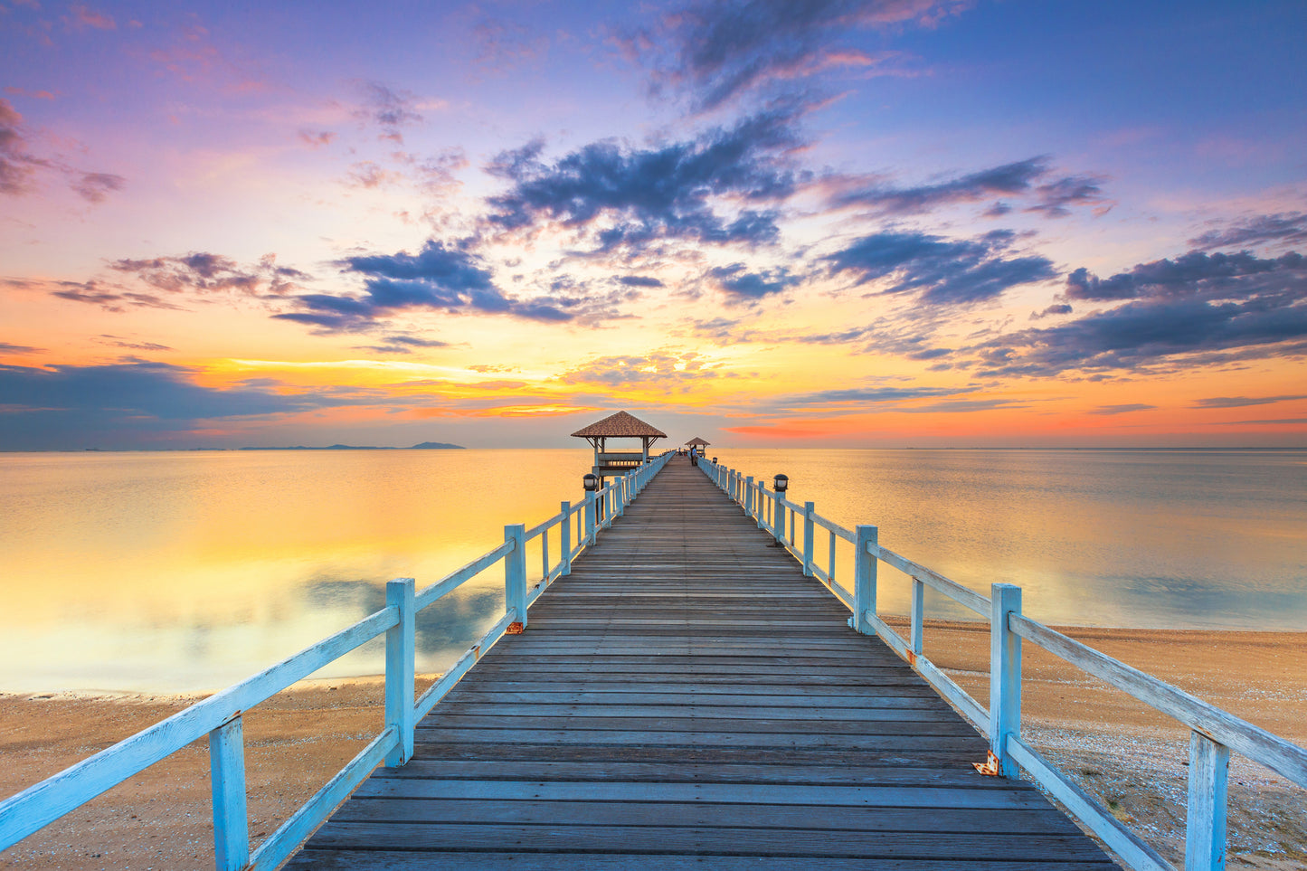Bridge Over Sea Sunset Photograph Home Decor Premium Quality Poster Print Choose Your Sizes