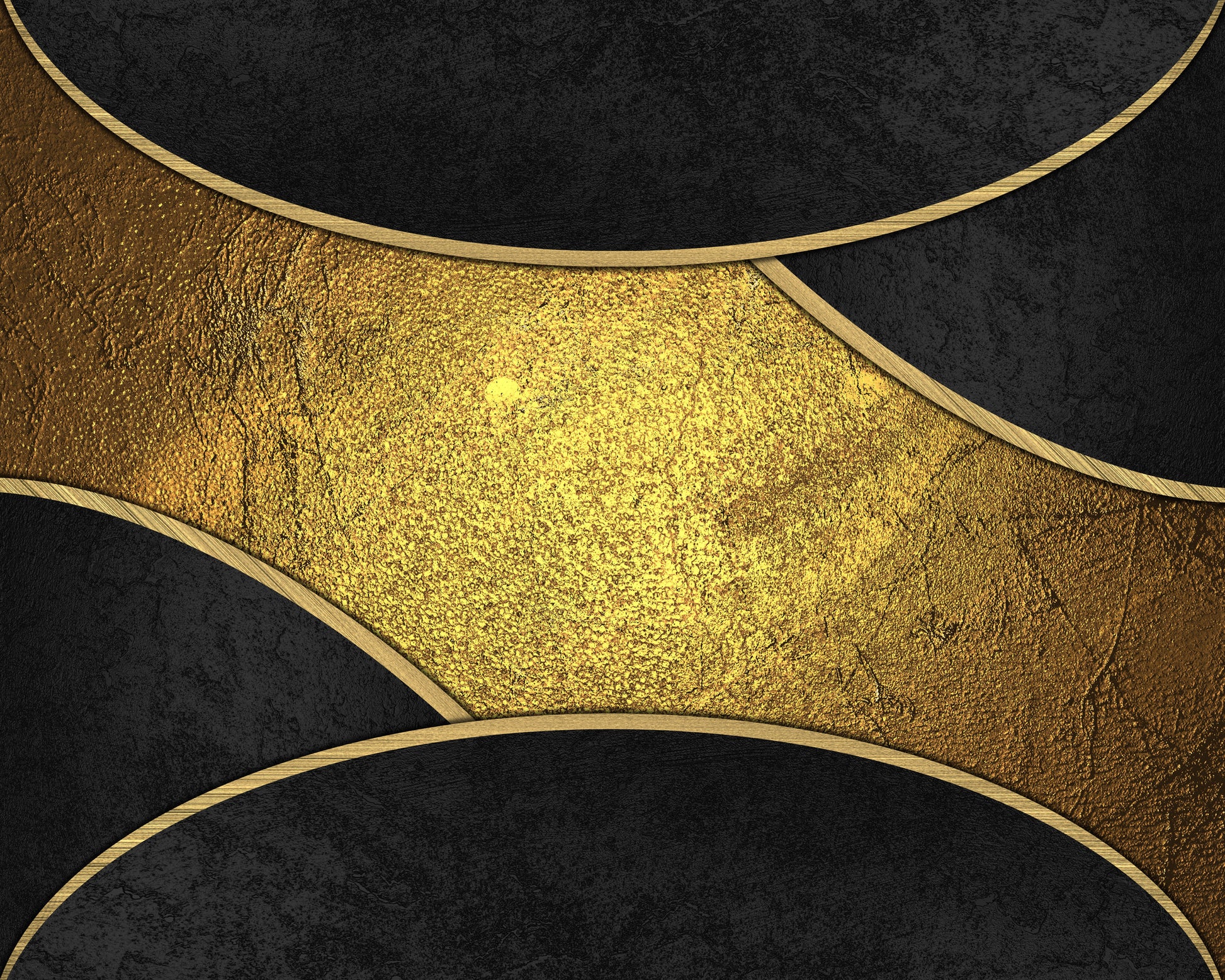 Gold & Black Abstract Design Home Decor Premium Quality Poster Print Choose Your Sizes