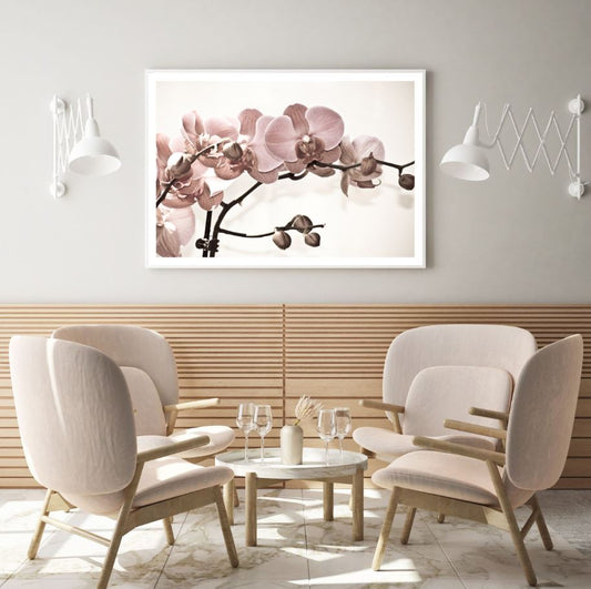 Orchid Flowers Closeup Photograph Home Decor Premium Quality Poster Print Choose Your Sizes