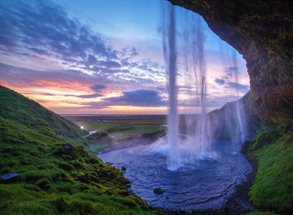 Waterfall Scenery Photograph Home Decor Premium Quality Poster Print Choose Your Sizes