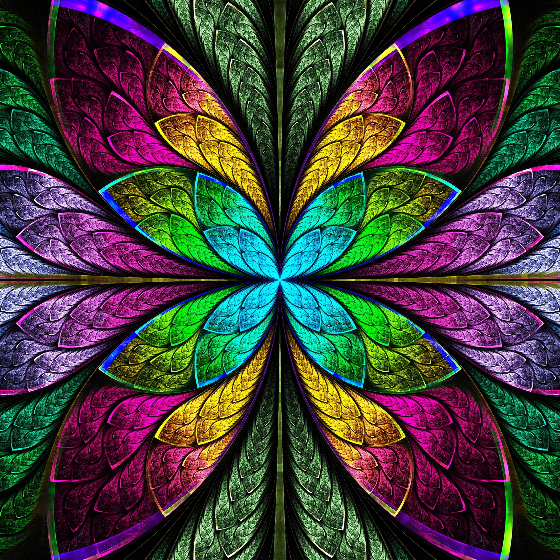 Square Canvas Colorful Abstract Design High Quality Print 100% Australian Made