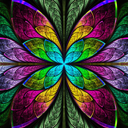 Square Canvas Colorful Abstract Design High Quality Print 100% Australian Made