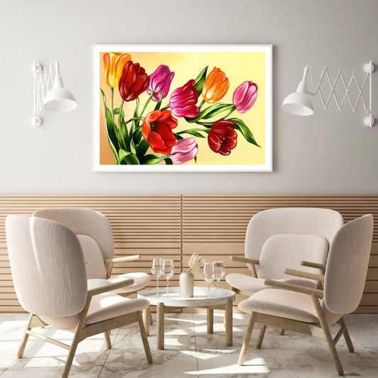 Colorful Tulip Flowers Painting Home Decor Premium Quality Poster Print Choose Your Sizes