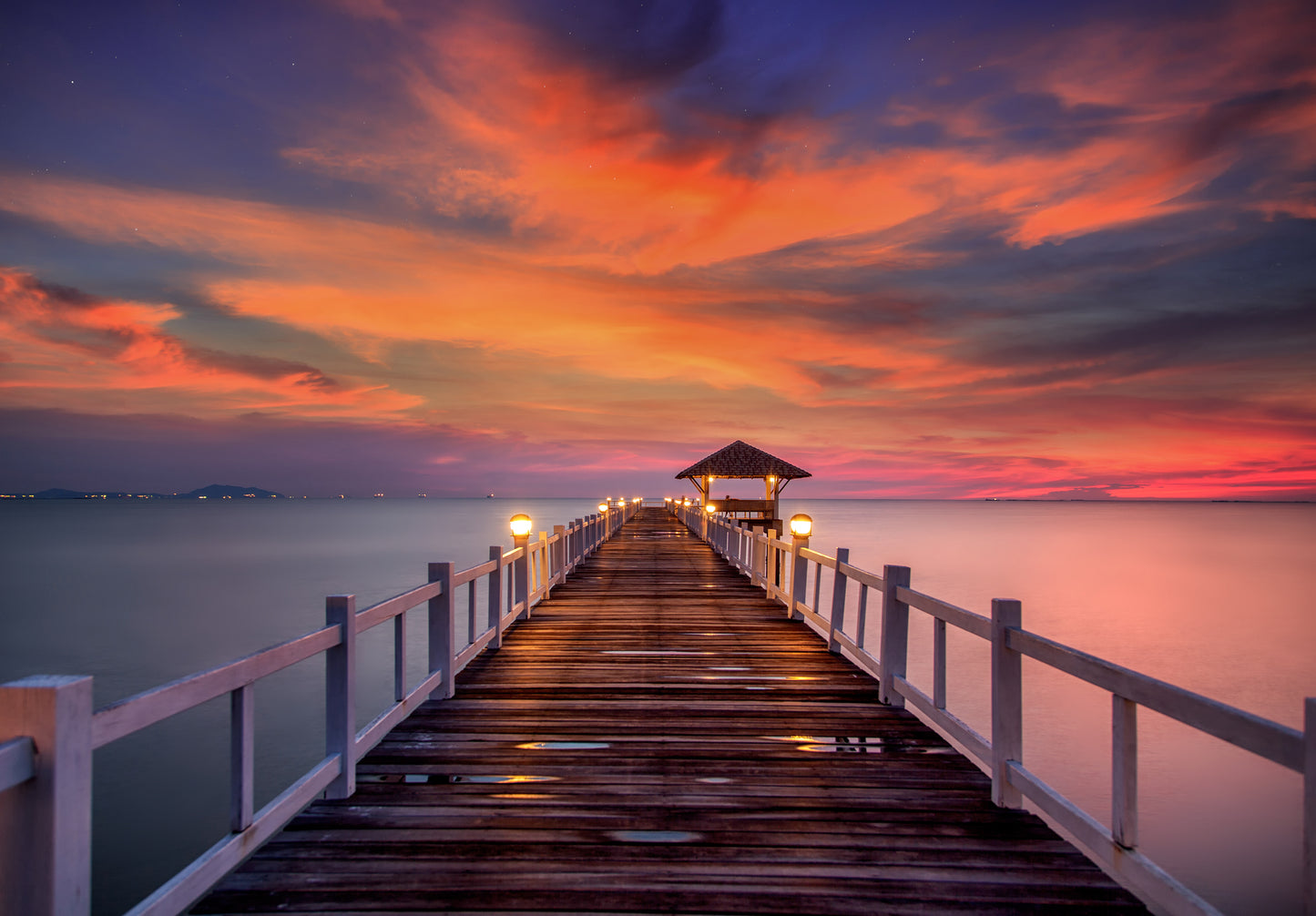 Wooden Pier Over Sea Photograph Home Decor Premium Quality Poster Print Choose Your Sizes