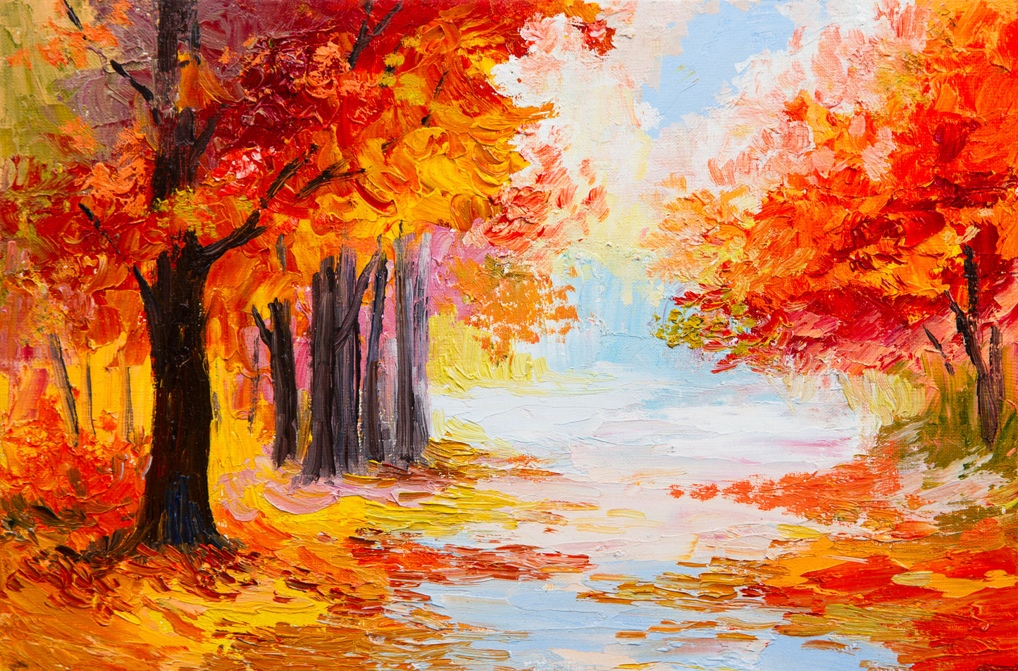Wallpaper Murals Peel and Stick Removable Colorful Forest Watercolor Painting High Quality
