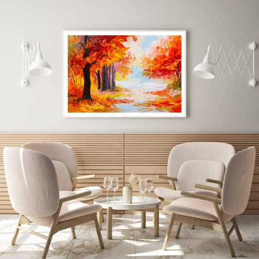 Autumn Forest Watercolor Painting Home Decor Premium Quality Poster Print Choose Your Sizes