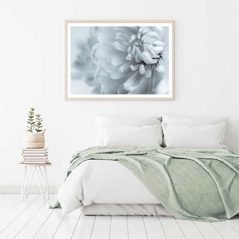 White Flower Closeup Photograph Home Decor Premium Quality Poster Print Choose Your Sizes