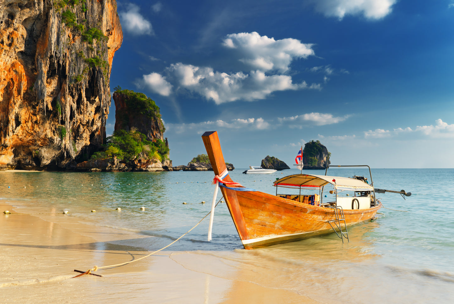 Boat on Sea Shore Photograph Home Decor Premium Quality Poster Print Choose Your Sizes