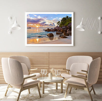 Sea Sunset Scenery Photograph Home Decor Premium Quality Poster Print Choose Your Sizes