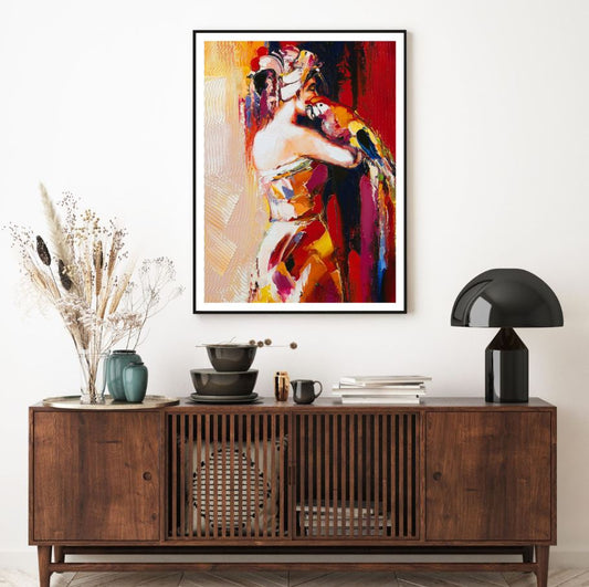 Girl with Parrot Oil Painting Home Decor Premium Quality Poster Print Choose Your Sizes