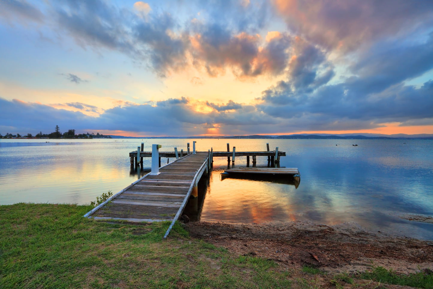 Wooden Pier Over Lake Photograph Home Decor Premium Quality Poster Print Choose Your Sizes