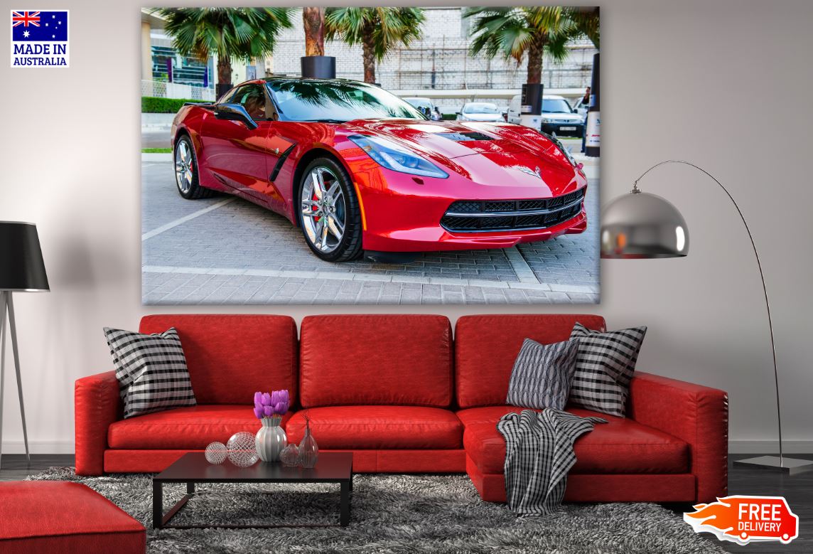 Red Chevrolet Corvette Car Photograph Print 100% Australian Made