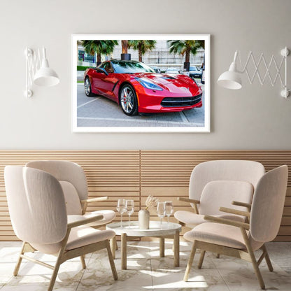 Red Supercar Closeup Photograph Home Decor Premium Quality Poster Print Choose Your Sizes