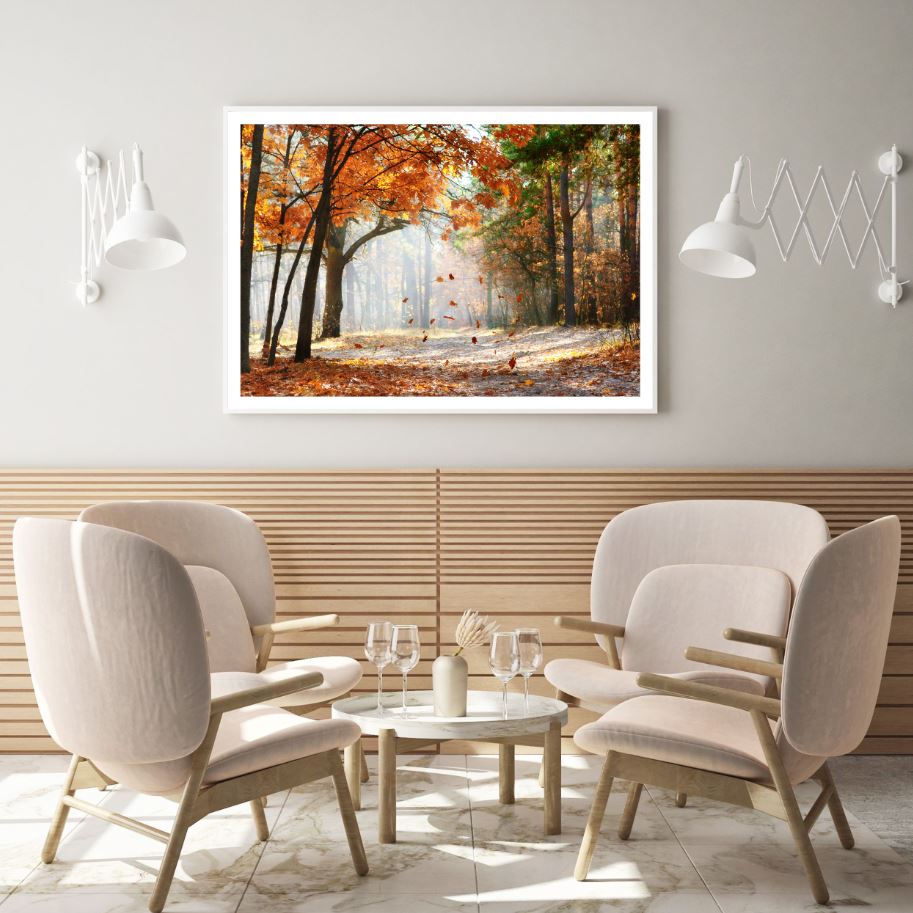 Autumn Forest Scenery Photograph Home Decor Premium Quality Poster Print Choose Your Sizes