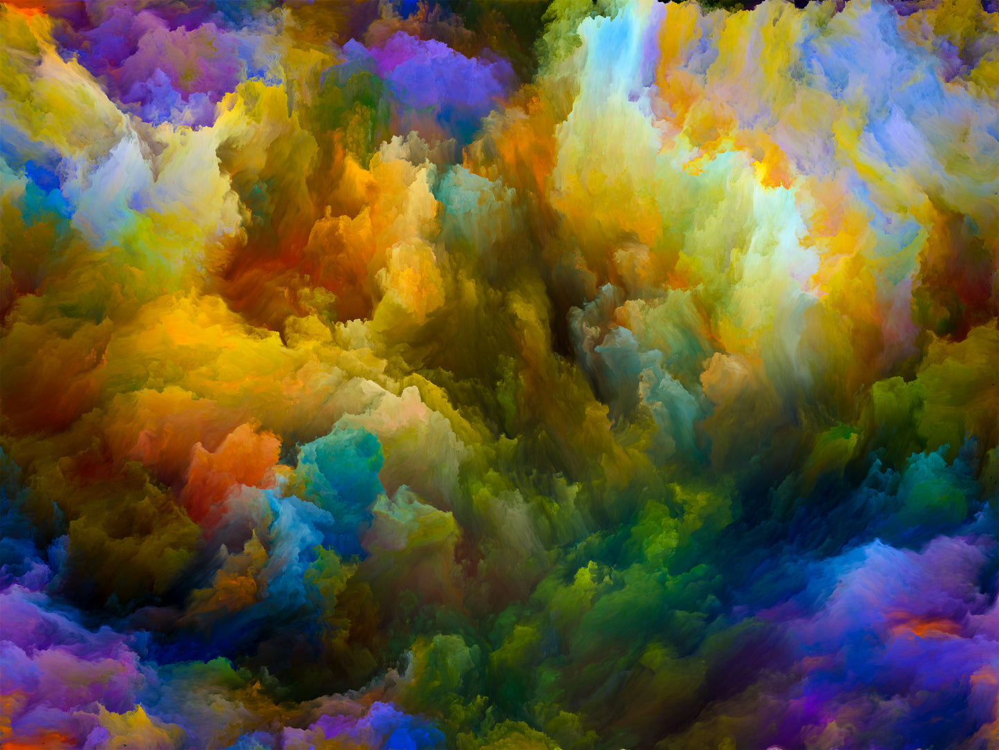 Colorful Abstract Smoke Design Print 100% Australian Made