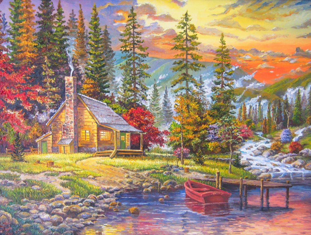 Wallpaper Murals Peel and Stick Removable Stunning Nature Scenery Painting High Quality