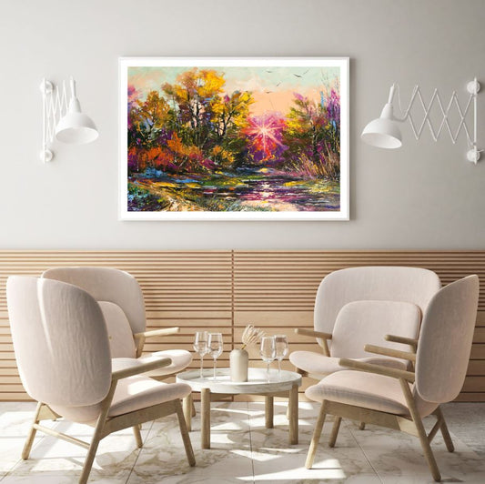 Colorful Forest Oil Painting Home Decor Premium Quality Poster Print Choose Your Sizes