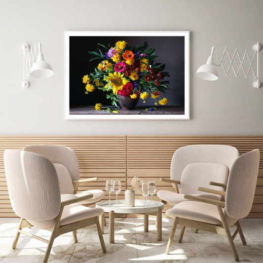 Colorful Flower Vase Photograph Home Decor Premium Quality Poster Print Choose Your Sizes