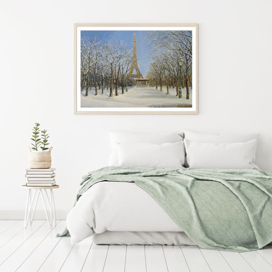 Eiffel Tower & Trees Oil Painting Home Decor Premium Quality Poster Print Choose Your Sizes