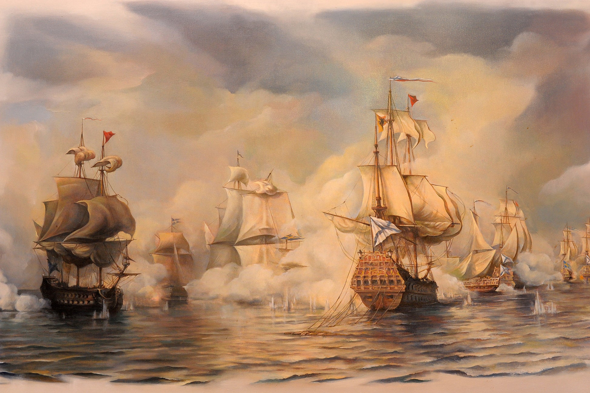 Ancient Ships Watercolor Painting Print 100% Australian Made