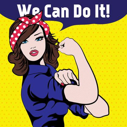 Square Canvas Girl Power Pop Art Design High Quality Print 100% Australian Made