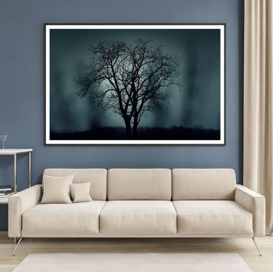 Tree Night View Photograph Home Decor Premium Quality Poster Print Choose Your Sizes