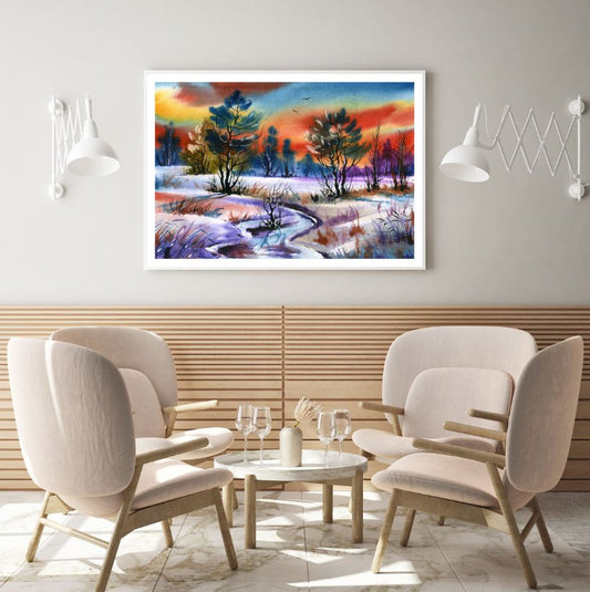 Forest Colorful Oil Painting Home Decor Premium Quality Poster Print Choose Your Sizes