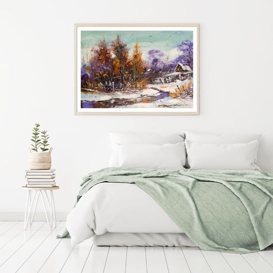 Forest Colorful Oil Painting Home Decor Premium Quality Poster Print Choose Your Sizes