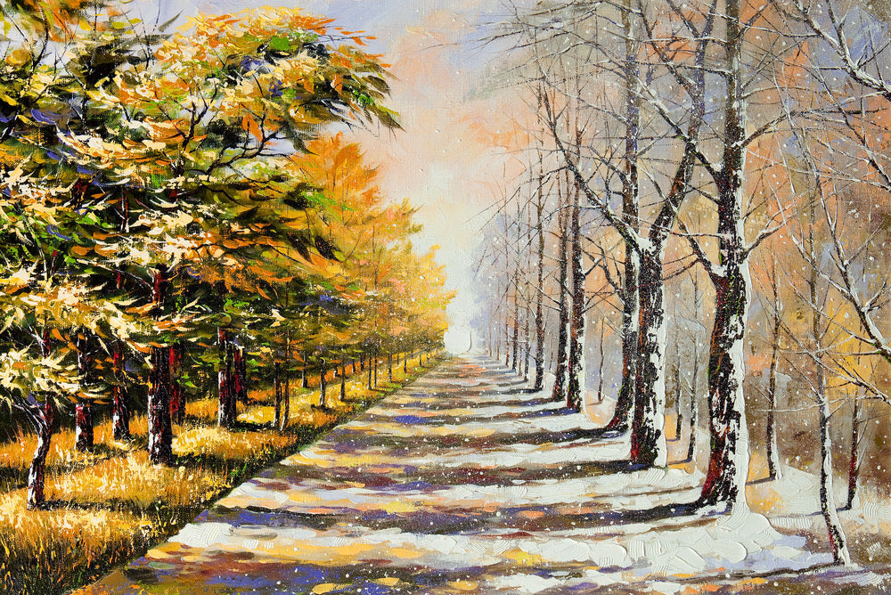 Autumn & Winter Forests Oil Paint Home Decor Premium Quality Poster Print Choose Your Sizes