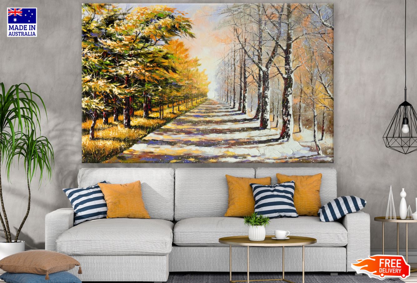 Autumn & Winter Forests Oil Paint Print 100% Australian Made